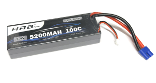 Lipo 2S 5200mAh 100C HARDCASE EC3
